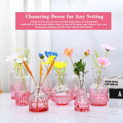 Glass Bud Vase Set of 32 pcs,Bud Vases in Bulk,Small Vases for Centerpieces, Mini Flower Vase Bulk for Rustic Wedding Home Table Decorations