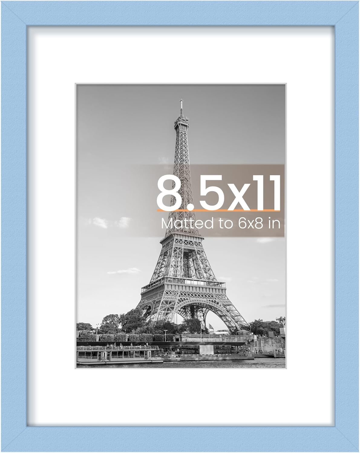 upsimples 8x10 Picture Frame, Display Pictures 5x7 with Mat or 8x10 Without Mat, Wall Hanging Photo Frame, Black, 1 Pack - Colors B