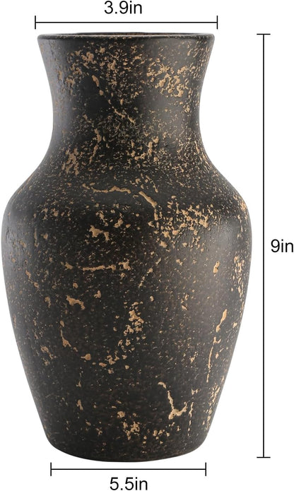 Rustic Vases for Home Decor. Ceramic Vase for Dining Table Decor. Terracotta Decorative Vase 6.1IN. ZSHLXM
