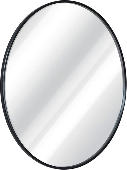 Gold Circle Wall Mirror 24 Inch Round Wall Mirror for Entryways, Washrooms, Living Rooms and More (Gold, 24")