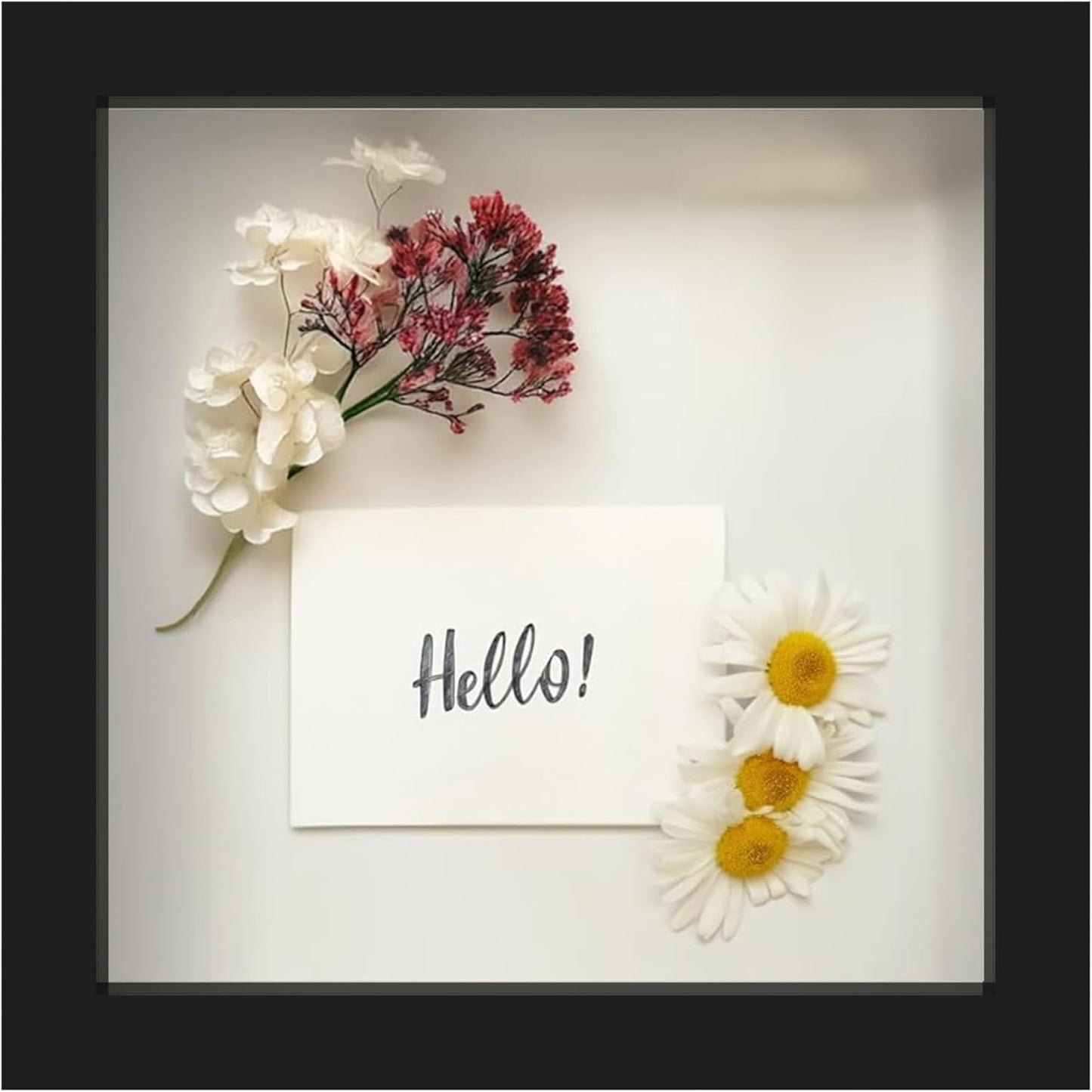 FrameWorks 11” x 14” Dark Oak Wooden Shadow Box Frame – Display Case with Soft Felt Back, Memory Box with Tempered Glass, Display Box with Elegant White Ball Push Pins, Wooden Flower Box