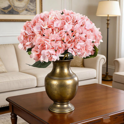 Kimura's Cabin 6pcs White Hydrangea Artificial Flowers Silk Fake Hydrangeas Faux Hydrangea Flowers with Stems for Wedding Bouquets Arrangement Home Table Centerpieces Baby Shower Party Decoration