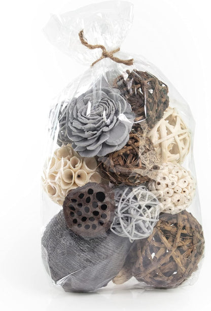 ANDALUCA Natural Tones Vase & Bowl Filler Decorative Balls (Natural Orbs)
