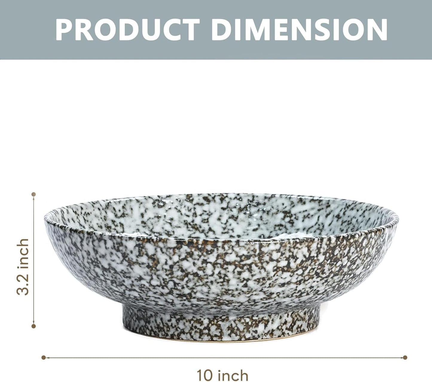 10" Decorative Bowl,Ceramic Fruit Bowl for Kitchen Counter,Coffee Table, Dining Room,Table Centerpiece Bowel,Entryway Key Holder & Jewelry Organizer (Ocean Blue)