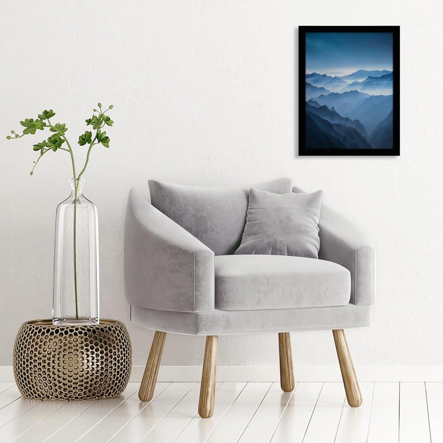 Americanflat 12x18 Poster Frame with Shatter-Resistant Glass - Signature Collection - Gallery-Style Frames Made of Engineered Wood - Photo Frame for Wall Display - Black - Colors C