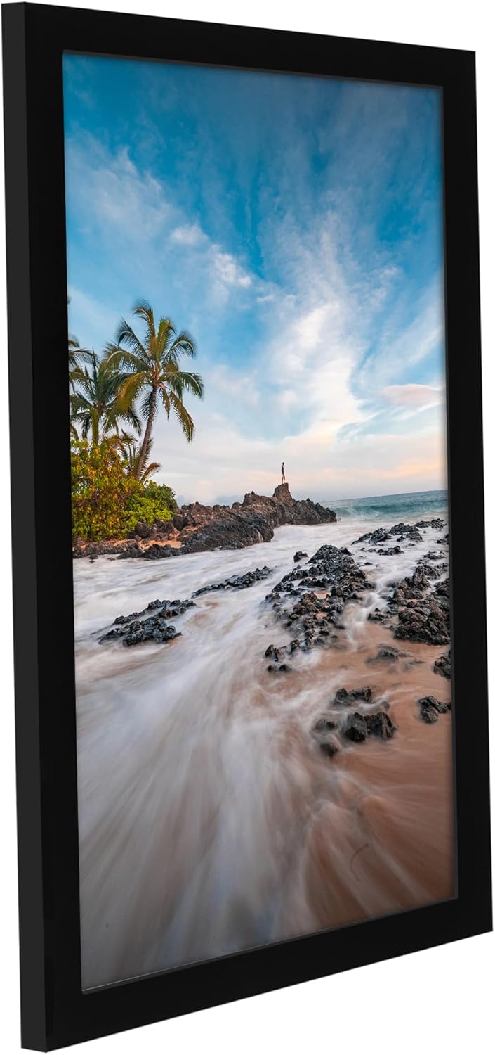 Americanflat 12x18 Poster Frame with Shatter-Resistant Glass - Signature Collection - Gallery-Style Frames Made of Engineered Wood - Photo Frame for Wall Display - Black - Colors B