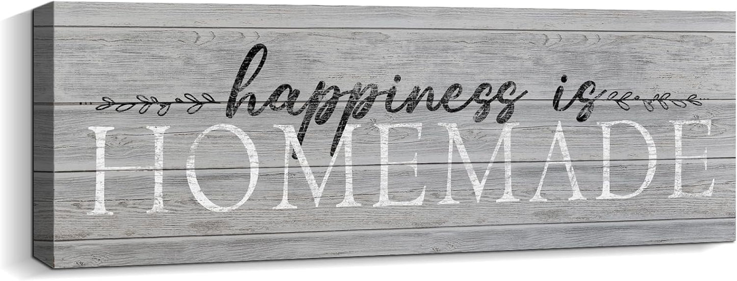 Quotes Wall Decor Enjoy the Little Things Sign Family Wall Signs Canvas Prints Rustic Wooden Wall Art Wood Pictures for Living Room Bedroom Office Home Decor, 6 X 17 Inch Framed