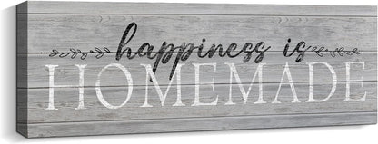 Quotes Wall Decor Enjoy the Little Things Sign Family Wall Signs Canvas Prints Rustic Wooden Wall Art Wood Pictures for Living Room Bedroom Office Home Decor, 6 X 17 Inch Framed