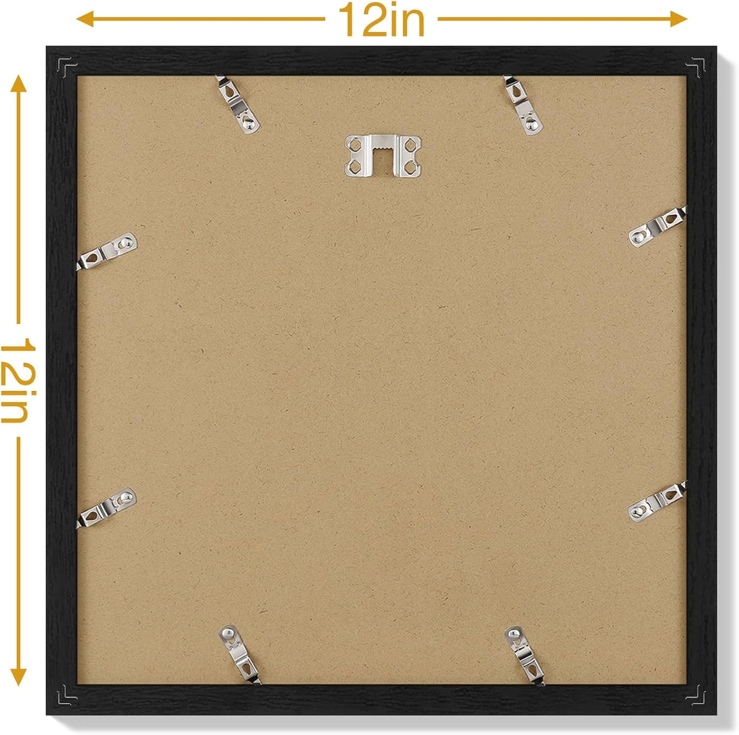Vittanly 8x10 Picture Frames Set of 9, Shatter Resistant Plexiglass, Display 5x7 Pictures with Mat or 8x10 without Mat, Photo Frames for Wall or Tabletop, Engineered Wood, Black - Colors B