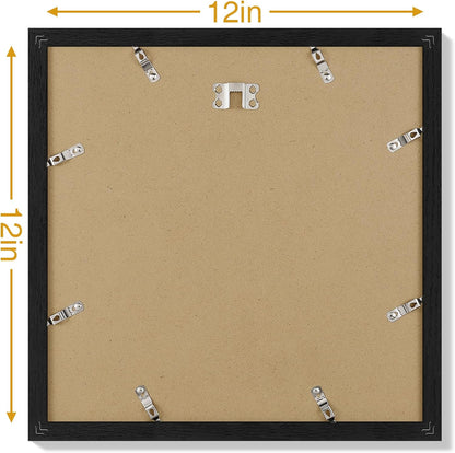 Vittanly 8x10 Picture Frames Set of 9, Shatter Resistant Plexiglass, Display 5x7 Pictures with Mat or 8x10 without Mat, Photo Frames for Wall or Tabletop, Engineered Wood, Black - Colors B