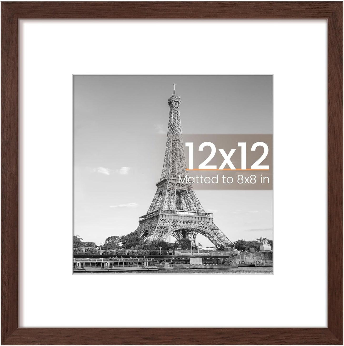 upsimples 8x10 Picture Frame, Display Pictures 5x7 with Mat or 8x10 Without Mat, Wall Hanging Photo Frame, Black, 1 Pack - Colors A
