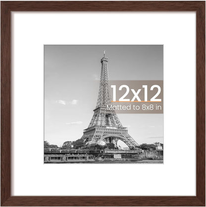 upsimples 8x10 Picture Frame, Display Pictures 5x7 with Mat or 8x10 Without Mat, Wall Hanging Photo Frame, Black, 1 Pack - Colors A
