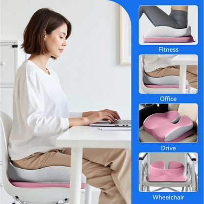 Seat Cushions for Office Chairs Wheelchair Cushion for Long Sitting Back Pain，Memory Foam Seat Car Computer Desk Chair Cushion，Coccyx Cushion for Tailbone Pain Relief Cushion Office Chair Black