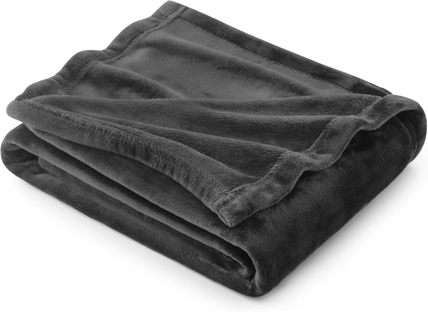 Bedsure GentleSoft Fleece Throw Blanket for Couch Grey - Lightweight Plush Fuzzy Cozy Soft Blankets and Throws for Sofa, Couch, Travel, Camping, 50x60 inches - Colors A