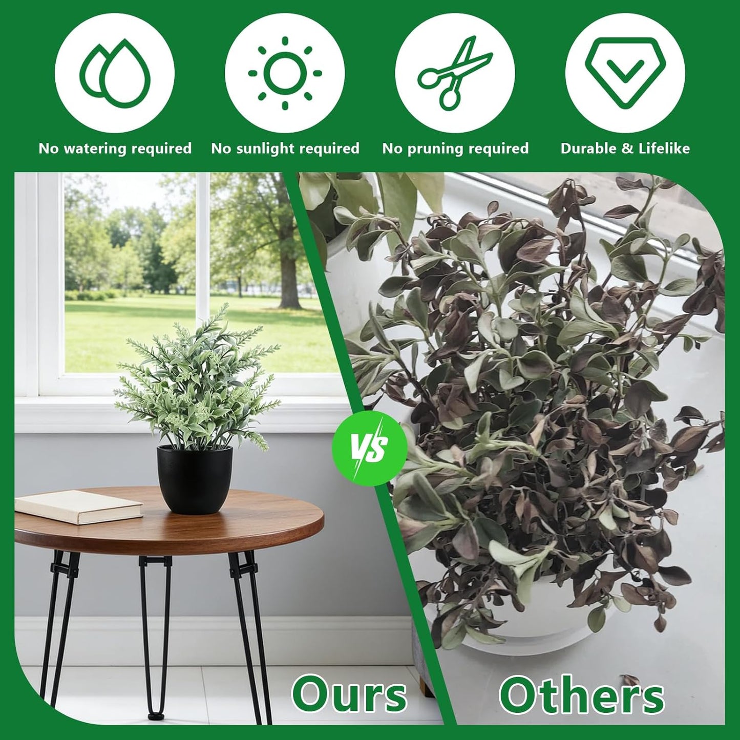 4pcs Fake Small Plants, Artificial Greenery Potted Plant for Home Office Decor, Small Faux Gray Grass Eucalyptus for Bathroom Plants Decoration, Mini Plant Potted Table Shelf Decoration