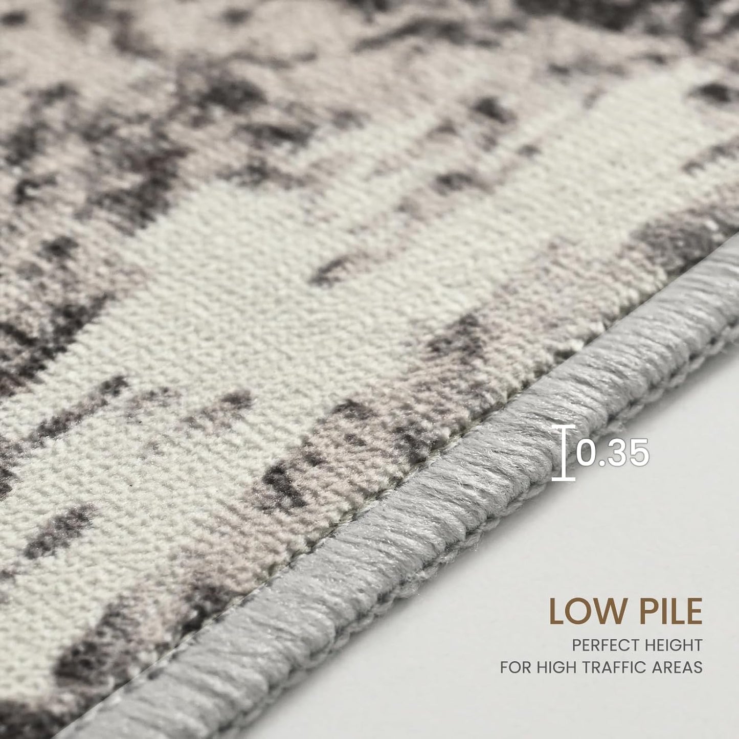 Ompaa 2x6 Rug Runners for Hallways Kitchen Runner Rug Non Slip Washable Grey Long Runner Rugs with Rubber Backing Soft Abstract Carpet Runner for Hallways, Kitchen, Bedroom, Bathroom, Entryway - Colors B