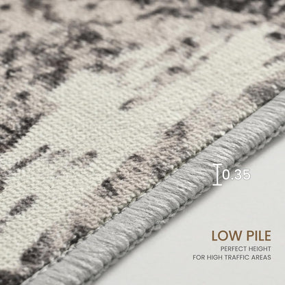 Ompaa 2x6 Rug Runners for Hallways Kitchen Runner Rug Non Slip Washable Grey Long Runner Rugs with Rubber Backing Soft Abstract Carpet Runner for Hallways, Kitchen, Bedroom, Bathroom, Entryway - Colors B