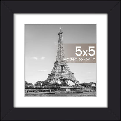 upsimples 8x10 Picture Frame, Display Pictures 5x7 with Mat or 8x10 Without Mat, Wall Hanging Photo Frame, Black, 1 Pack - Colors B