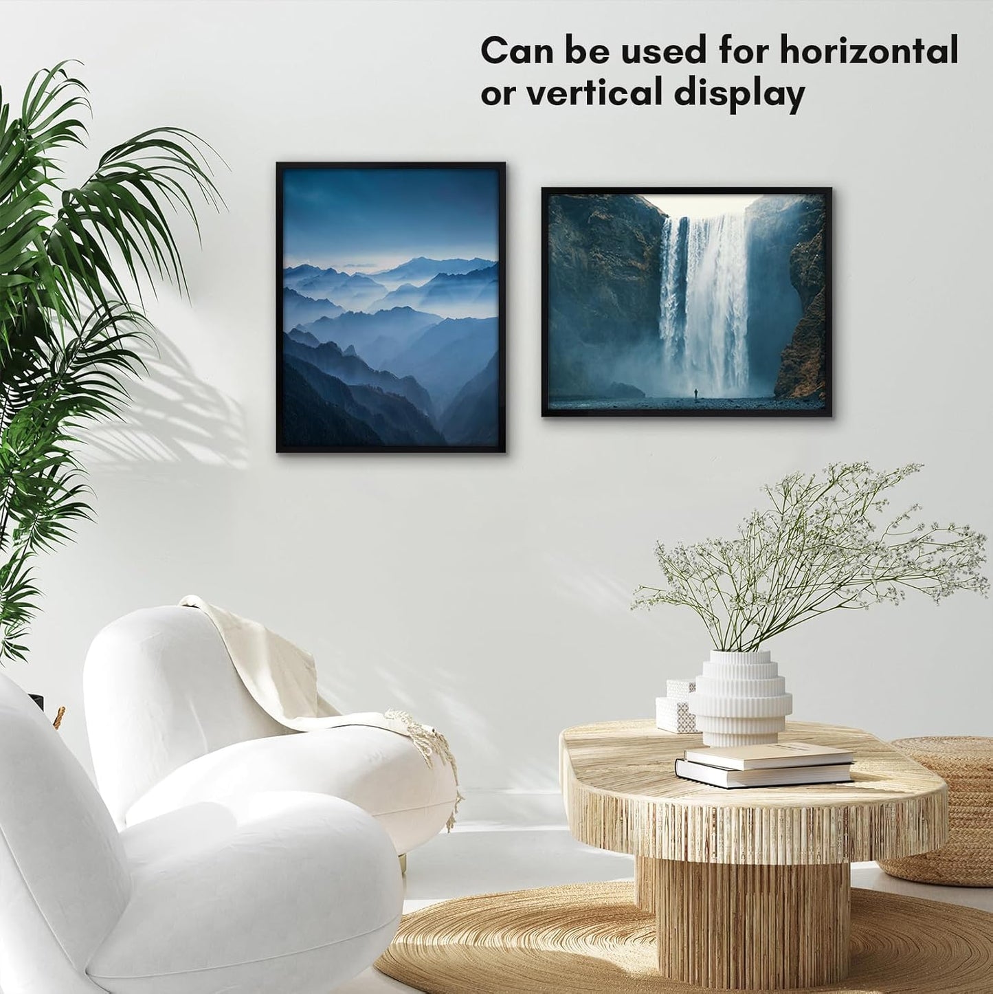 Americanflat 24x36 Poster Frame with Polished Plexiglass - Streamline Collection - Thin Border Picture Frame for Wall Display - Hanging Hardware Included - Black - Colors C