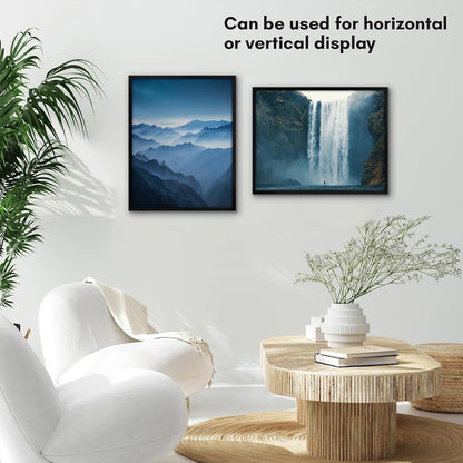 Americanflat 24x36 Poster Frame with Polished Plexiglass - Streamline Collection - Thin Border Picture Frame for Wall Display - Hanging Hardware Included - Black - Colors C
