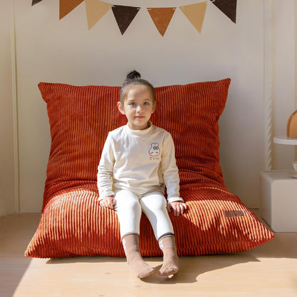 MAXYOYO 3 in 1 Kids Bean Bag Chair Couch, Convertible Chair Folds from Bean Bag to Lounger, Child Floor Sofa for Gaming, Reading, Floor Mattress with High-Density Foam Filling