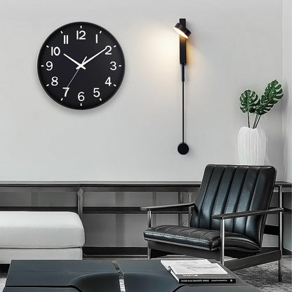 HZDHCLH Wall Clocks Battery Operated,12 inch Silent Non Ticking Modern Wall Clock for Living Room Bedroom Kitchen Office Classroom Decor (Olive Green and Gold)