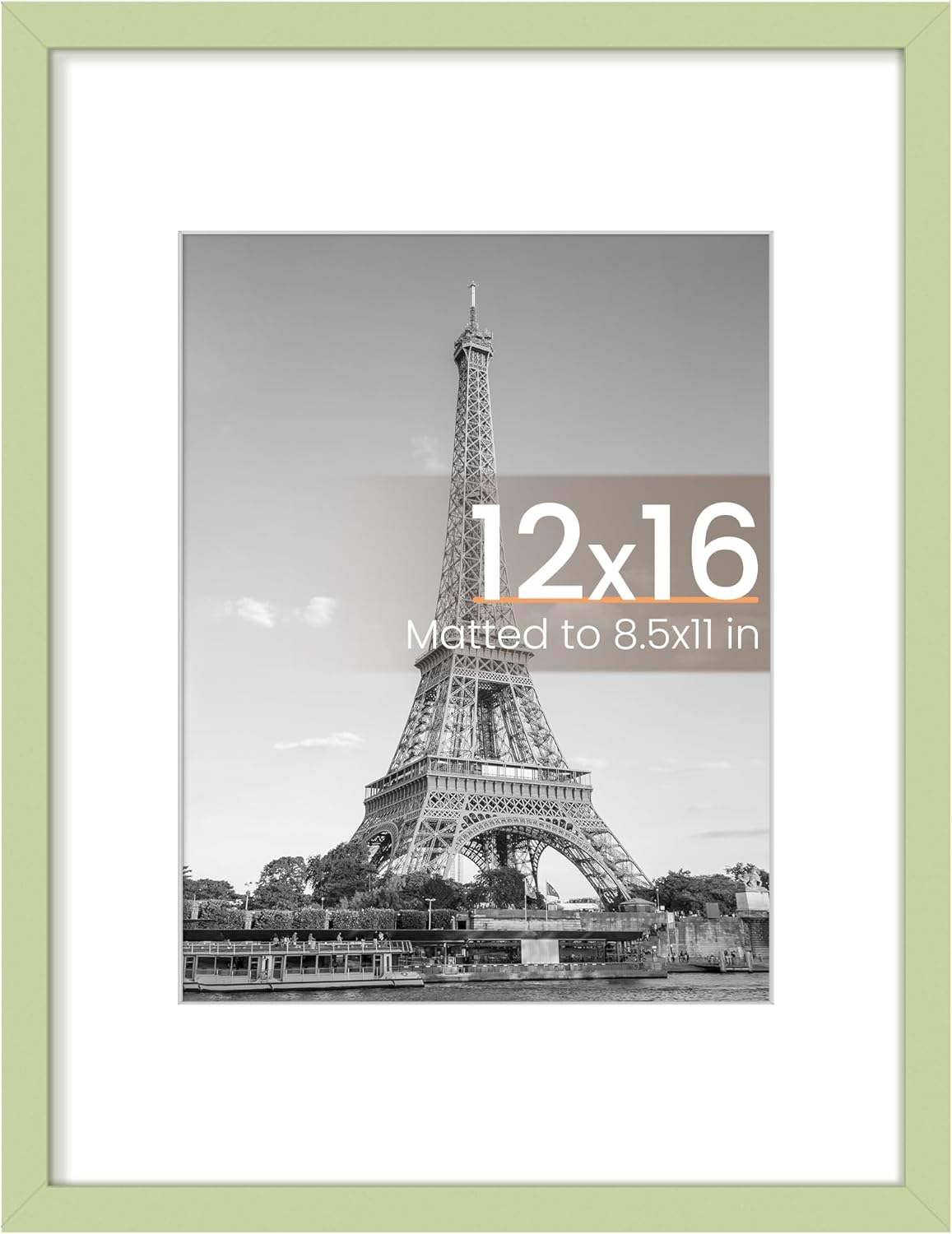 upsimples 8x10 Picture Frame, Display Pictures 5x7 with Mat or 8x10 Without Mat, Wall Hanging Photo Frame, Black, 1 Pack - Colors A