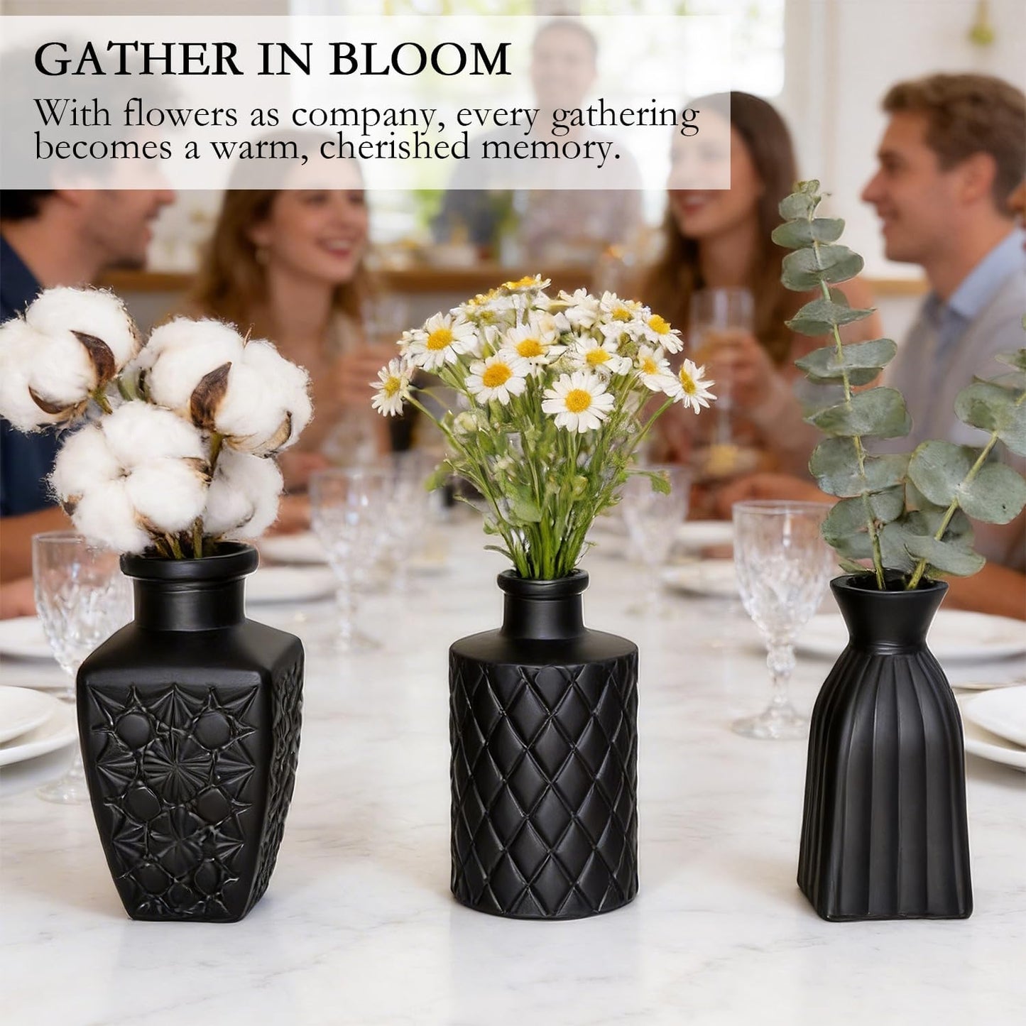 Clear Glass Bud Vase Set of 12 Pcs,Small Bud Vases in Bulk,Glass Crystal Flower Vases Table Centerpieces for Party Event Wedding Decor Baby Shower Decorations (Clear, 12 Pcs)