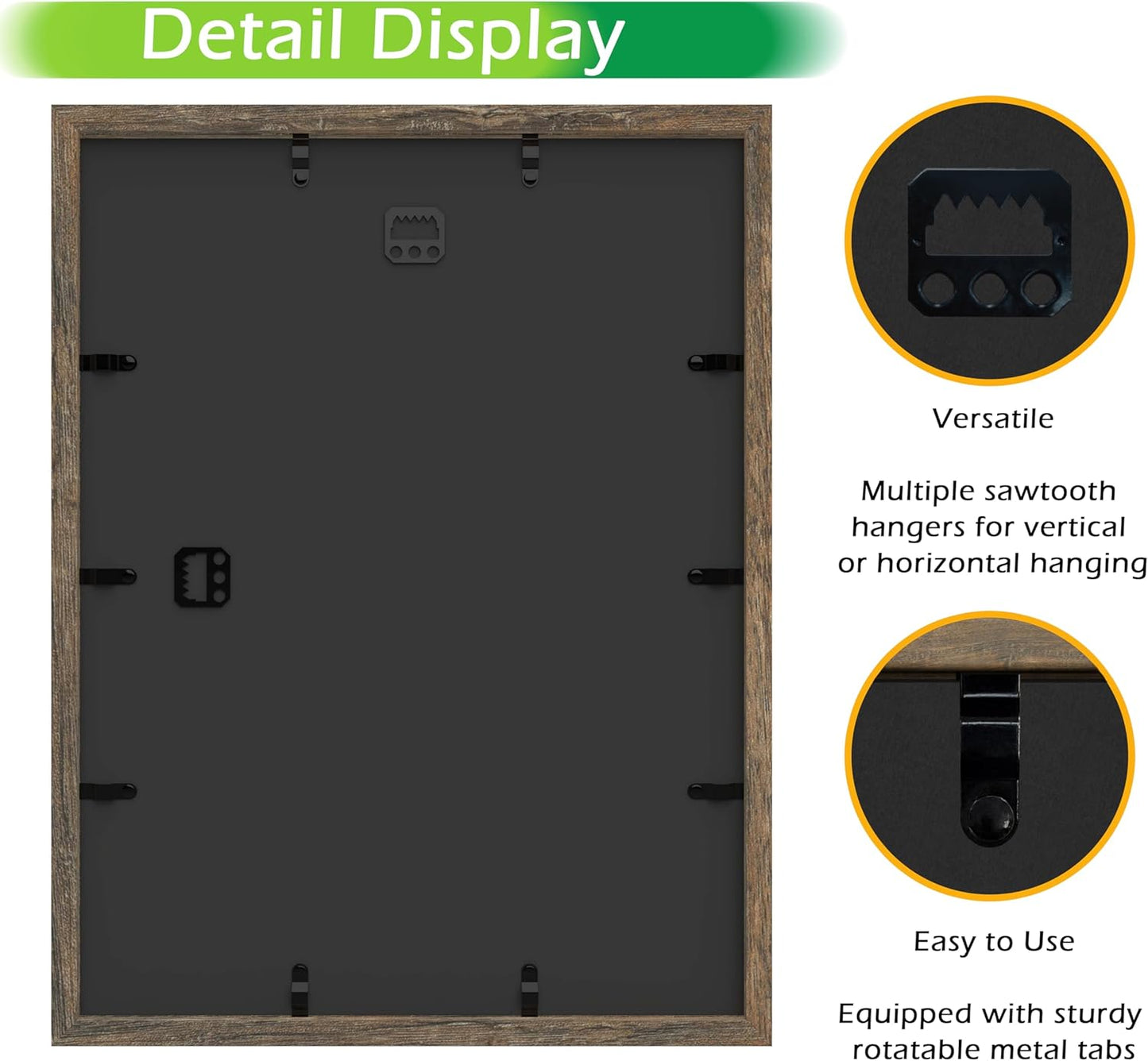 FrameWorks 11” x 14” Dark Oak Wooden Shadow Box Frame – Display Case with Soft Felt Back, Memory Box with Tempered Glass, Display Box with Elegant White Ball Push Pins, Wooden Flower Box