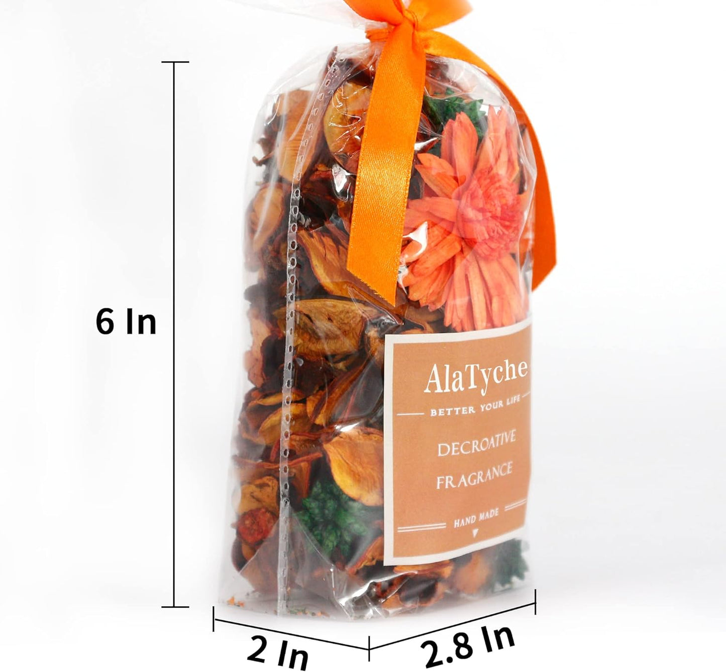 Spring Potpourri Bags,Vanilla Scented Potpourri Bowl Fillers,Dried Flowers,Home Fragrance Sachet of Petal, Vase Decor (White Caramel)-Mini