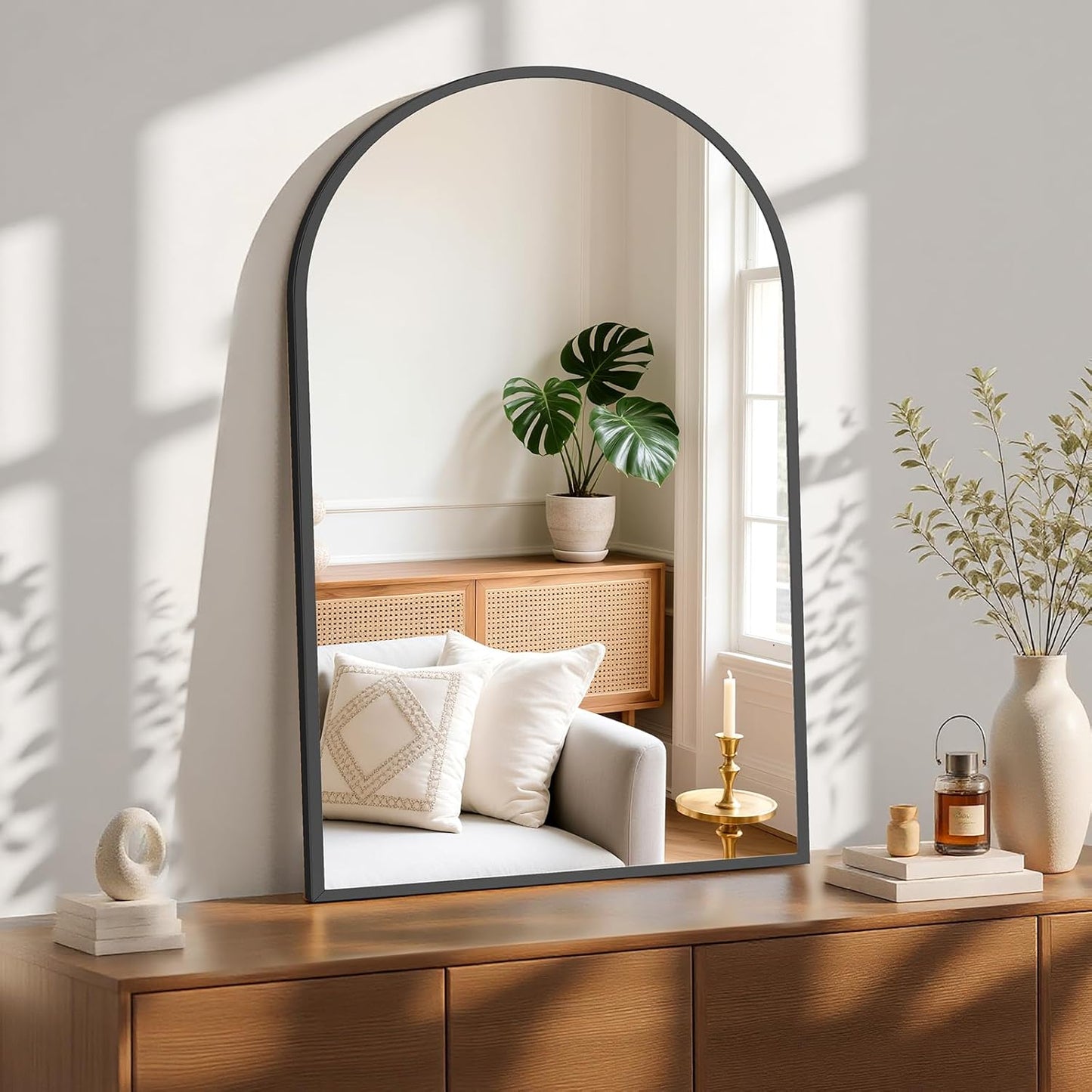 NEWBULIG 20IN Round Bathroom Wall Mirror, Modern Vanity Mirrors for Over Sink, HD Glass Decorative for Entryway, Bedroom & Living Room, Gold