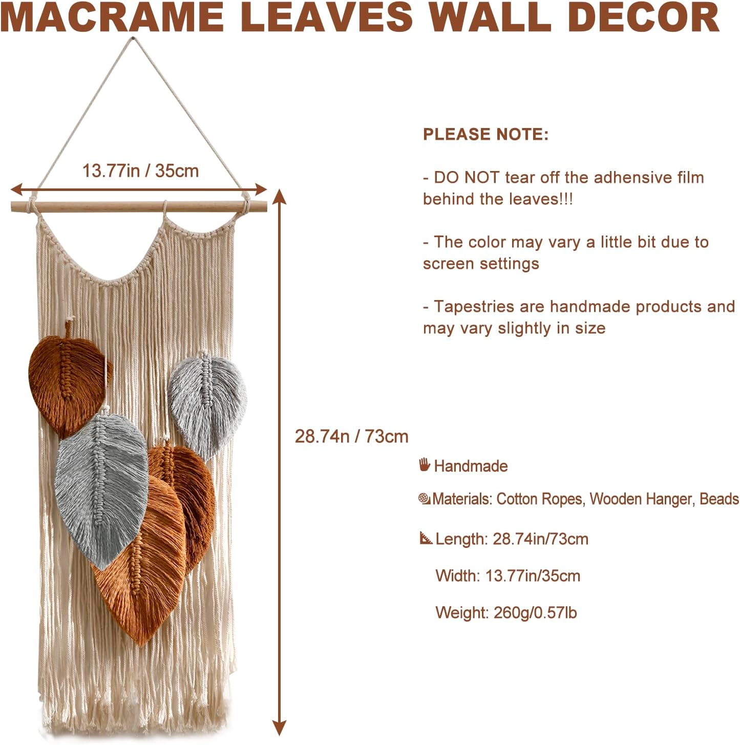 Artilady Macrame Wall Hanging -Handmade Sage Green Leaf Wall Tapestry,Boho Decorations for Bedroom Living Room Bathroom,Earthy Room Decor,Wedding Birthday for Women Girls