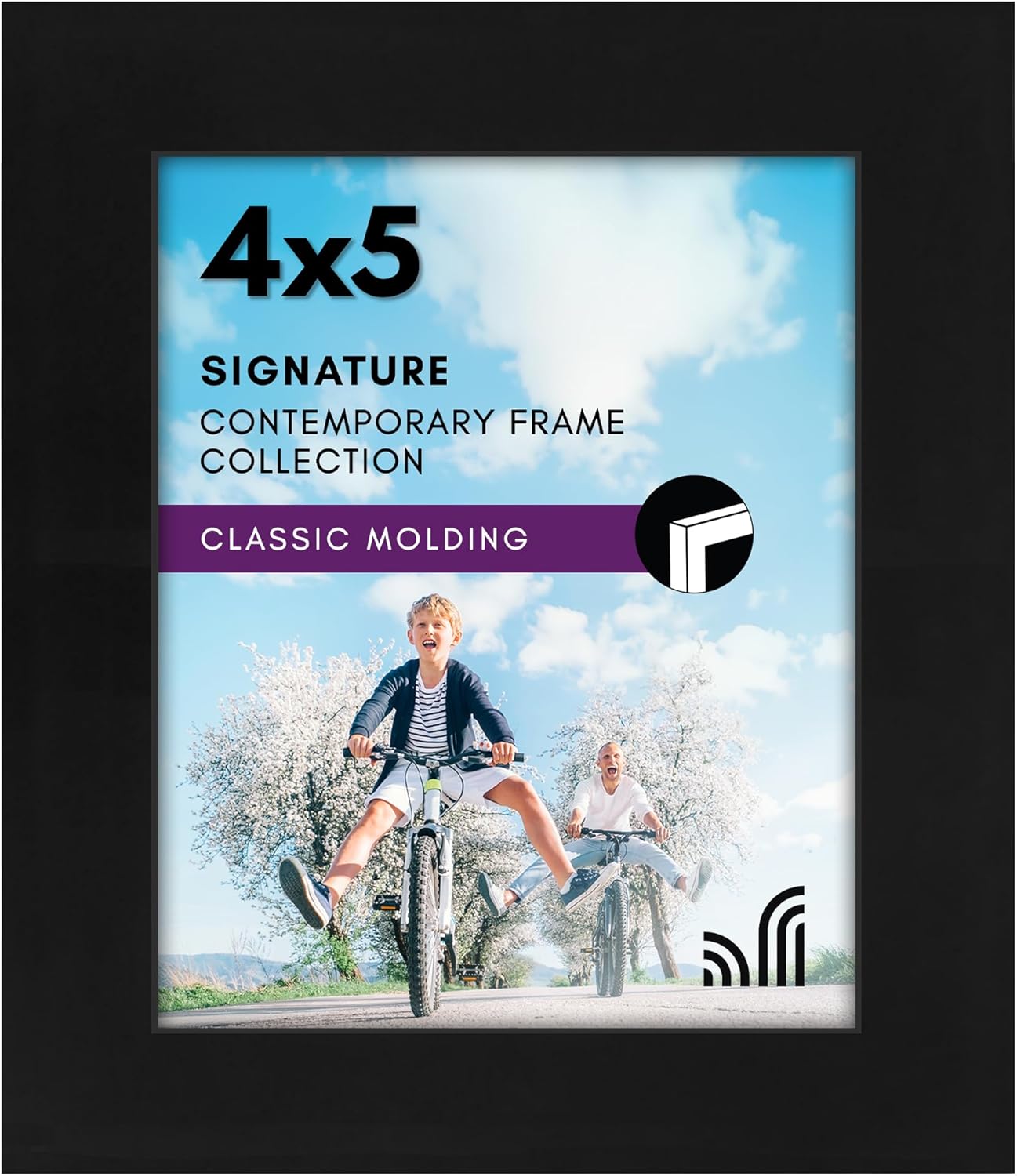 Americanflat 12x18 Poster Frame with Shatter-Resistant Glass - Signature Collection - Gallery-Style Frames Made of Engineered Wood - Photo Frame for Wall Display - Black - Colors B