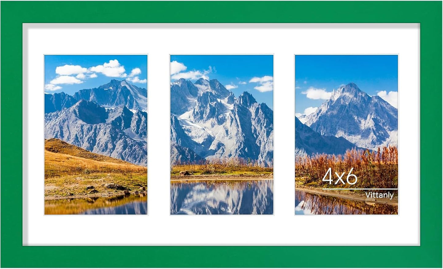 Vittanly 11x14 Collage Picture Frame, Displays 5Pcs 4x6 Pictures with Mat or 1Pcs 11x14 without Mat for Wall Mounting, Picture Frames Collage Wall Decor in Black, 1 Pack