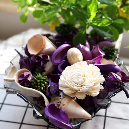 Qingbei Rina Spring Potpourri Bowl Filler, Lavender Scented Potpourri Dried Flower,Decorative Vase Filler,Home Fragrance Perfume Sachet, Bathroom Decor, 9.8 Oz(Purple)