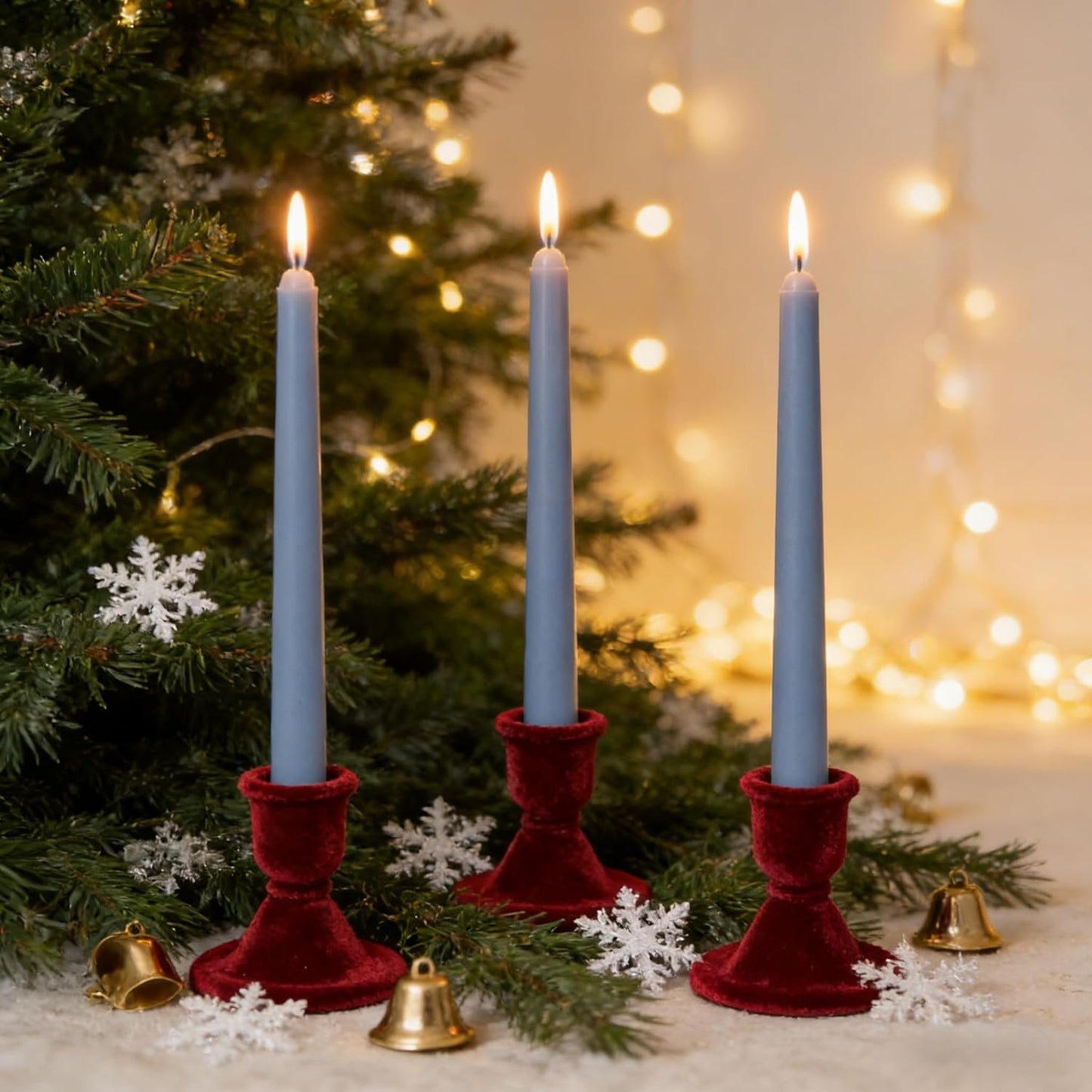 12-Pack Olive Green Taper Candles, 10 Inch Unscented Dripless Candlesticks, Long-Lasting Burn Time of 7-8 Hours, Perfect for Christmas Home Décor Spring and St. Patrick's Day