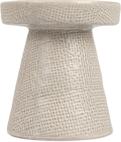 Main + Mesa Stoneware Pillar & Taper Candle Holders, Set of 2