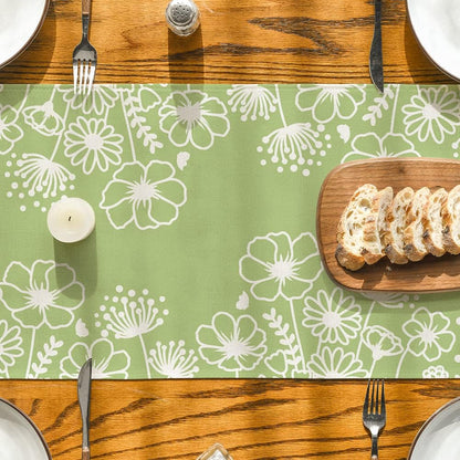 Artoid Mode Pink Bloom Flowers Butterfly Spring Table Runner, Seasonal Holiday Kitchen Dining Table Decoration for Home Party Indoor 13x72 Inch