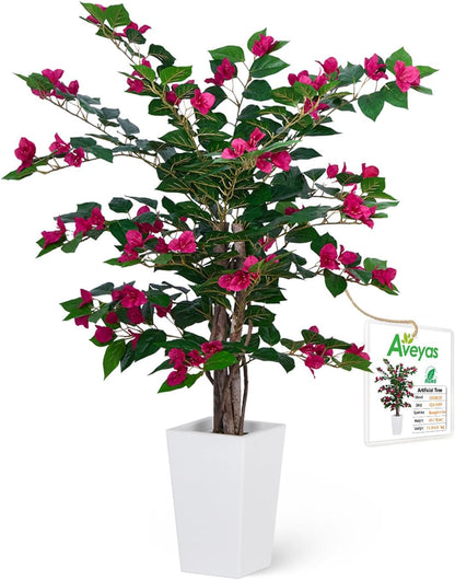 Aveyas 7ft Artificial Olive Tree for Home Decor, 7 Feet Large Faux Plant Fake Skinny Silk Trees with Pot for Indoor Outdoor House Living Room Office (7 ft Tall Including Raised Pot)