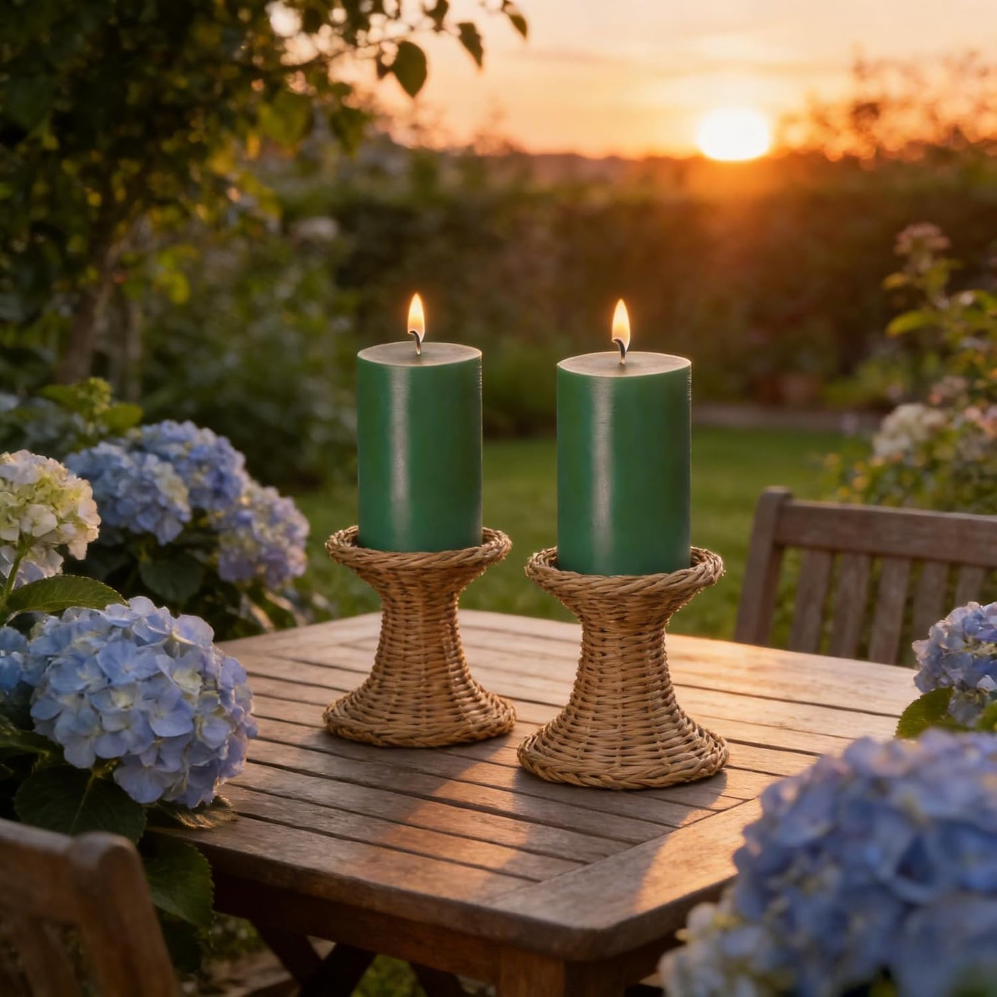 2 Pack 3x6 Inch Sage Green Unscented Pillar Candles - 70 Hour Long Burning Dripless Smokeless Candles for Home Decor Weddings Festivals Spa Meditation