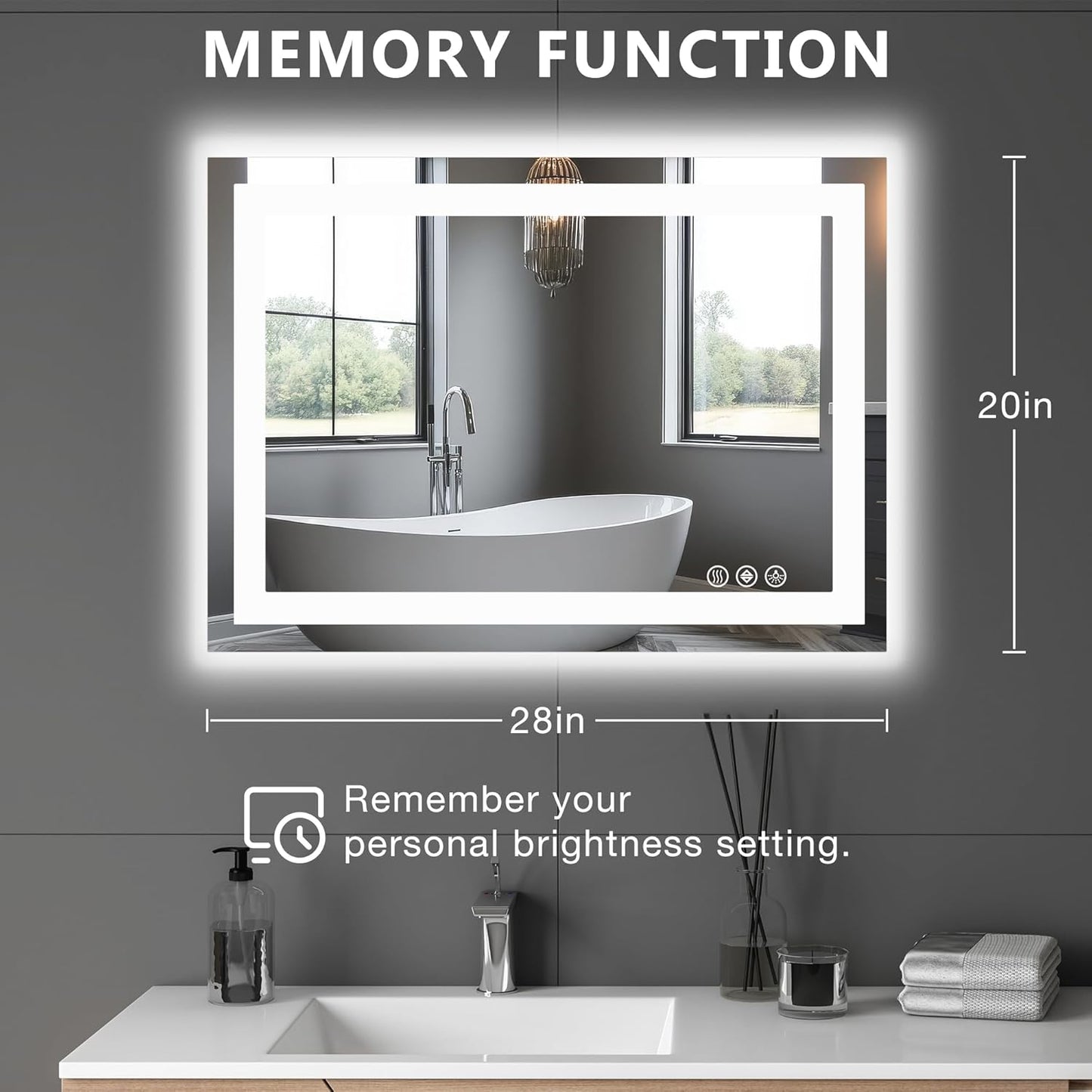 NEWBULIG 20IN Round Bathroom Wall Mirror, Modern Vanity Mirrors for Over Sink, HD Glass Decorative for Entryway, Bedroom & Living Room, Gold