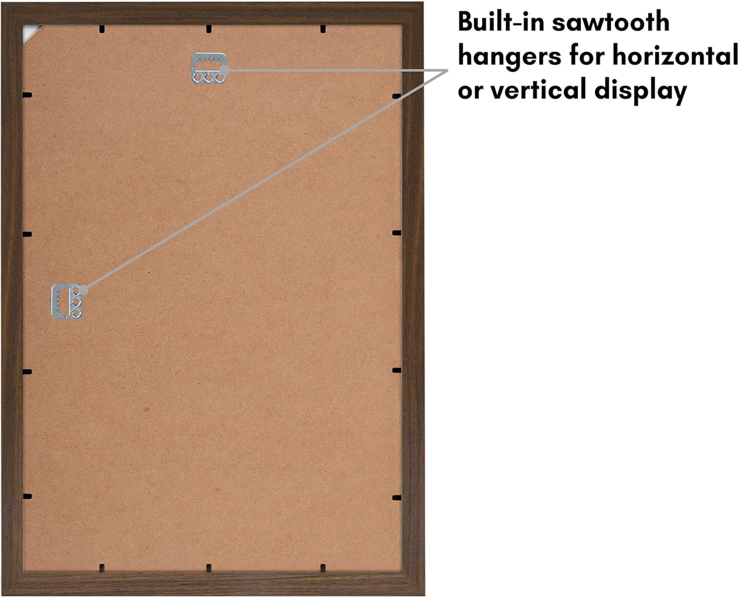 Americanflat 12x18 Poster Frame with Shatter-Resistant Glass - Signature Collection - Gallery-Style Frames Made of Engineered Wood - Photo Frame for Wall Display - Black - Colors A