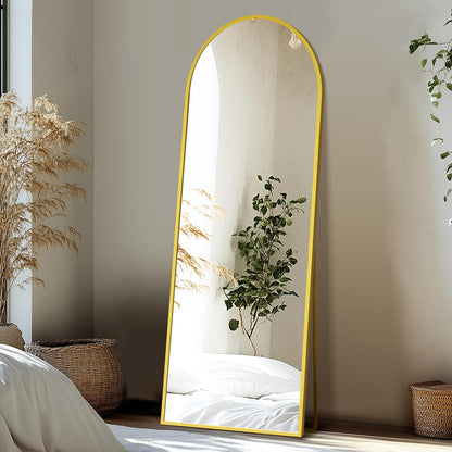 Delma Arched Mirror Full Length,Standing Mirror Full Body,Large Floor with Stand for Wall Entryway Door Bedroom Bathroom Living Room