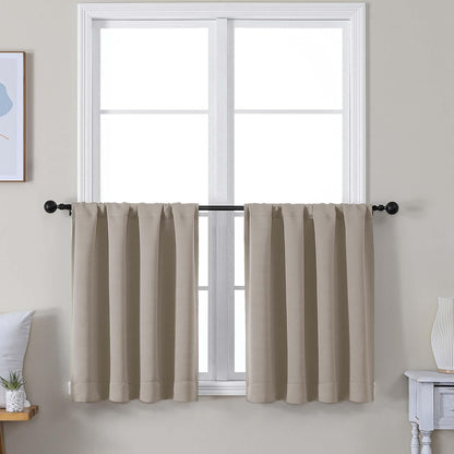 Simplebrand Ava Sage Green Blackout Curtains for Bedroom 63 Inch Length 2 Panels Set, Solid Thermal Insulated Energy Saving Rod Pocket Window Treatment Curtains Blackout Drapes, W40 x L63 Inch, Sage - Colors C