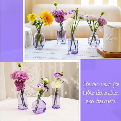 Bud Vases Set of 12, Clear Glass Bud Vase in Bulk, Small Vases for Centerpiece Mini Modern Flower Vase Transparent, Wedding Party Table Home Decor