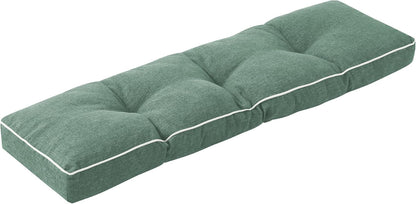 IPYNBAP Bench Cushion, 42 x 16 Inch Patio Furniture Cushions with Durable Ties, Soft Memory Foam Bench Cushions for Indoor/Outdoor Furniture with Non-Slip Bottom, Kitchen&Dining, Dark Grey
