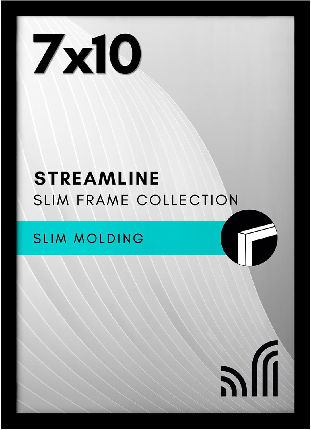 Americanflat 24x36 Poster Frame with Polished Plexiglass - Streamline Collection - Thin Border Picture Frame for Wall Display - Hanging Hardware Included - Black - Colors B