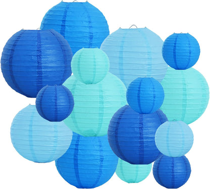 BEISHIDA 10Pcs White Paper Lanterns Decorative Chinese/Japanese Hanging Round Paper Lanterns Lamp for Birthday, Wedding, Christmas, Bridal, Home Decor, Party Decoration(Size of 4”, 6”, 8”, 10”)