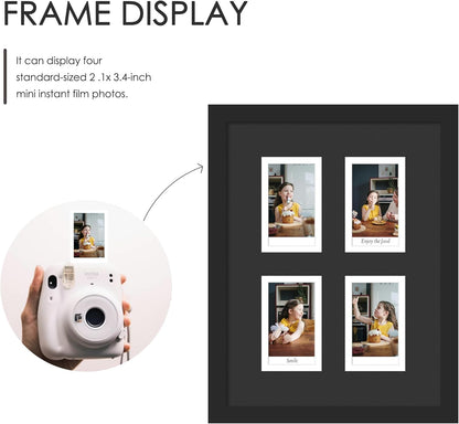 DUENPY 14x26 Collage Picture Frame 4x6 Collage Picture Frame Displays Twelve 4x6 inch Photos Available Horizontal Wall Mounting Display and Vertical Black - Colors A