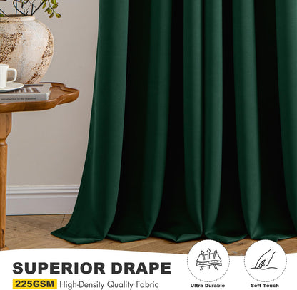 MIULEE Blackout Curtains for Bedroom Living Room 2 Panels, Thermal Insulated Room Darkening Drapes Grommet Noise Reducing Light Blocking Window Treatments 63 Inches Long 40x63 Inch Black - Colors A